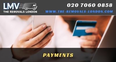 Payments for The Removals London services in London